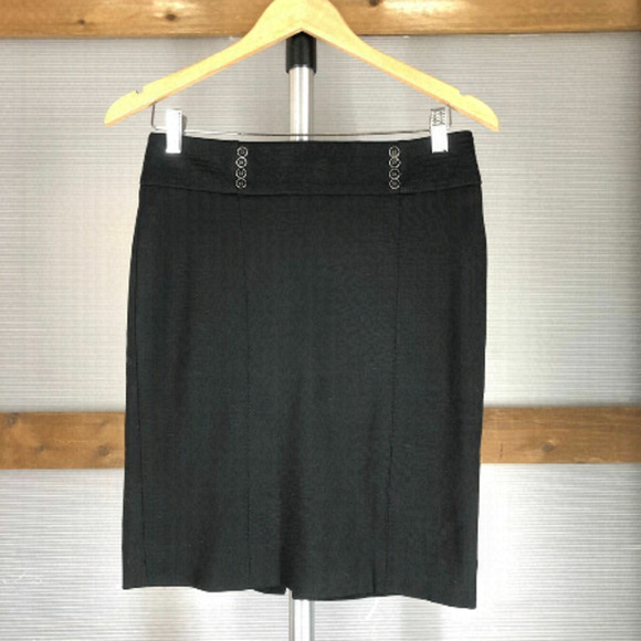WHITE HOUSE BLACK MARKET Black Pencil Skirt Sz 4 - Picture 1 of 7